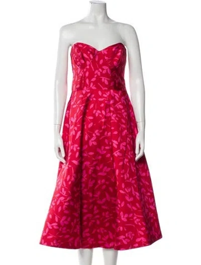 Pre-owned Sachin & Babi Printed Midi Length Dress In Multi