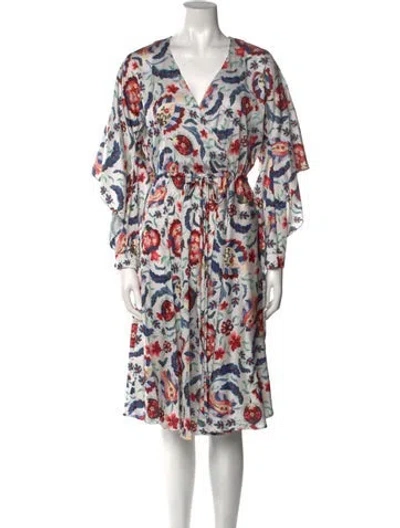 Pre-owned Sachin & Babi Printed Midi Length Dress In Multi