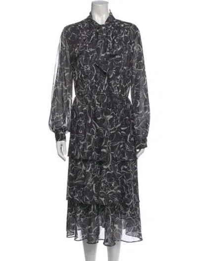 Pre-owned Sachin & Babi Printed Midi Length Dress In Multi