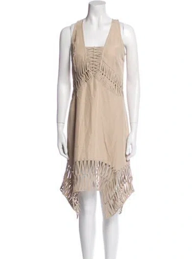 Pre-owned Sachin & Babi Printed Midi Length Dress In Neutral