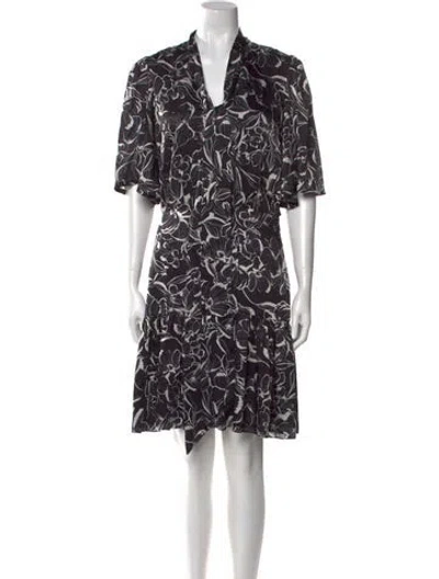 Pre-owned Sachin & Babi Printed Mini Dress In Black