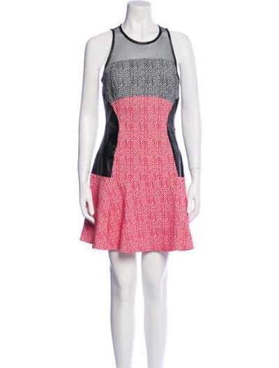 Pre-owned Sachin & Babi Printed Mini Dress In Black