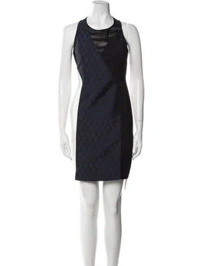 Pre-owned Sachin & Babi Printed Mini Dress In Blue
