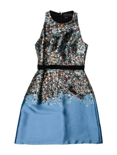 Pre-owned Sachin & Babi Printed Mini Dress In Blue