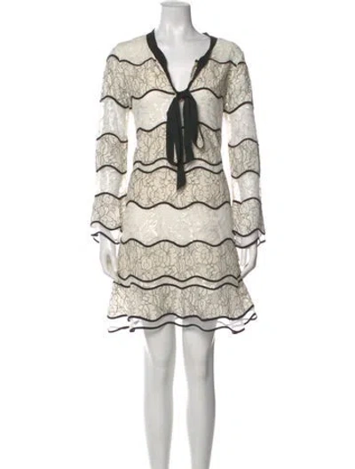 Pre-owned Sachin & Babi Printed Mini Dress In Neutral