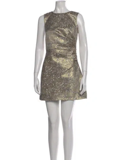 Pre-owned Sachin & Babi Printed Mini Dress In Neutral