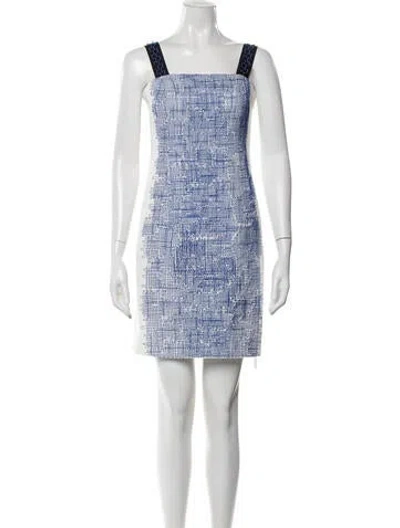 Pre-owned Sachin & Babi Printed Mini Dress In White