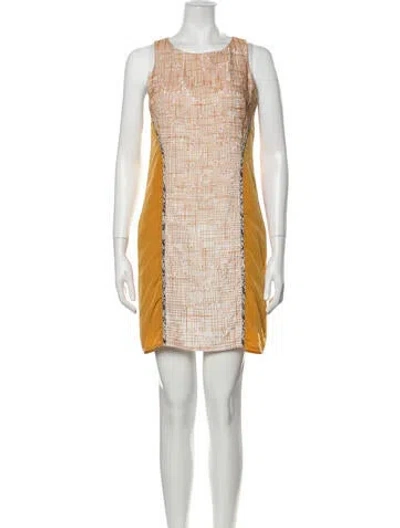 Pre-owned Sachin & Babi Printed Mini Dress In Yellow