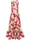 Sachin & Babi Rori Floral-print Maxi Dress In 白色