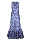 Sachin & Babi Rori Frozen Floral-print Maxi Dress In Blue