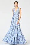 Sachin & Babi Rori Gown In Blue