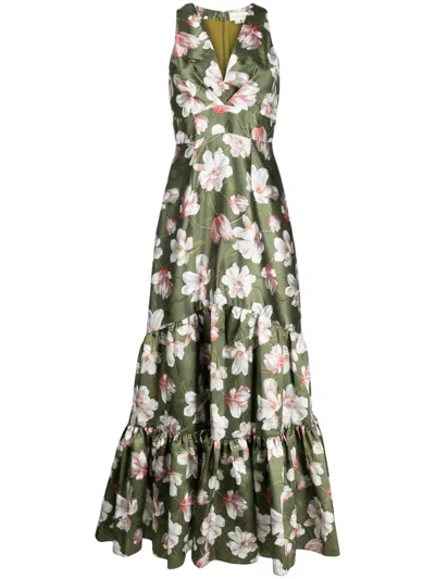 SACHIN & BABI RORI MAGNOLIA-PRINT GOWN