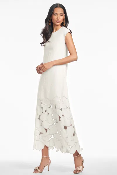 Sachin & Babi Sabette Ivory Linen Blend Sheath Dress In Alabaster