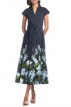 Sachin & Babi Sachi Midi Dress In Navy In Blue