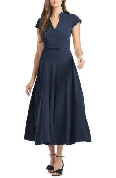 Sachin & Babi Sachin Babi Marian Fit & Flare Midi Cocktail Dress In Blue
