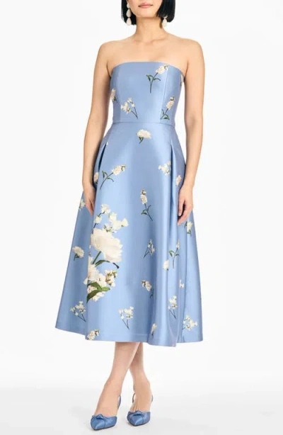 Sachin & Babi Sachin Babi Shay Strapless Midi Dress In Blue