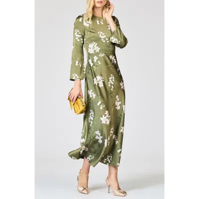 Sachin & Babi Sachin Babi Tyra Floral Long Sleeve Satin Midi Dress