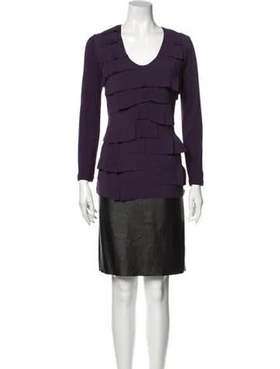 Pre-owned Sachin & Babi Scoop Neck Knee-length Dress In Black