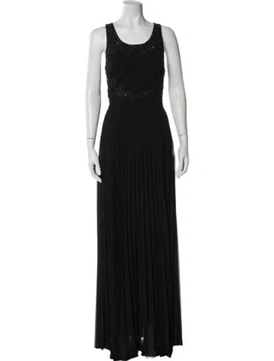 Pre-owned Sachin & Babi Scoop Neck Long Dress In Black