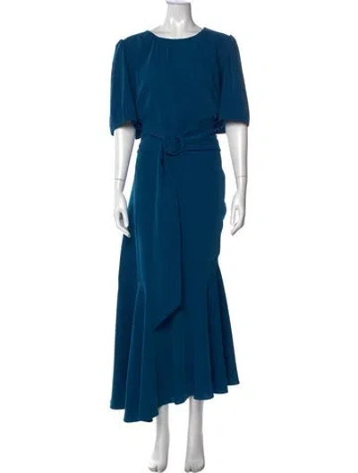 Pre-owned Sachin & Babi Scoop Neck Long Dress In Blue