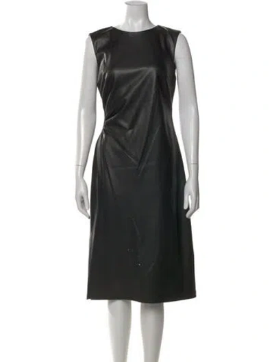 Pre-owned Sachin & Babi Scoop Neck Midi Length Dress In Black