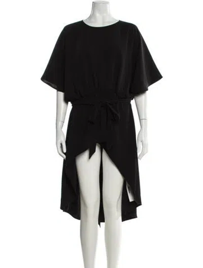 Pre-owned Sachin & Babi Scoop Neck Mini Dress In Black