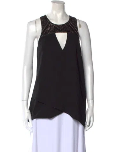Pre-owned Sachin & Babi Scoop Neck Mini Dress In Black