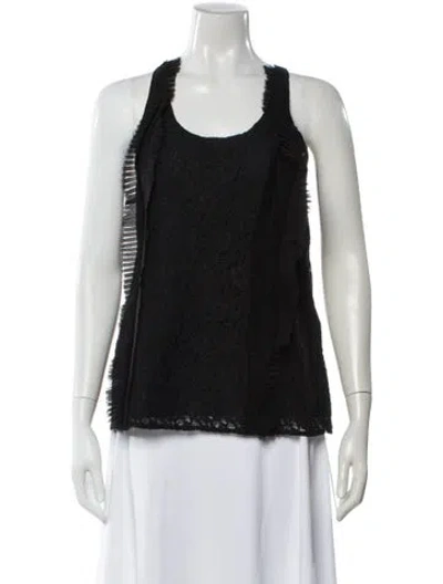 Pre-owned Sachin & Babi Scoop Neck Sleeveless Top In Black