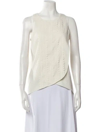 Pre-owned Sachin & Babi Scoop Neck Sleeveless Top In Neutral