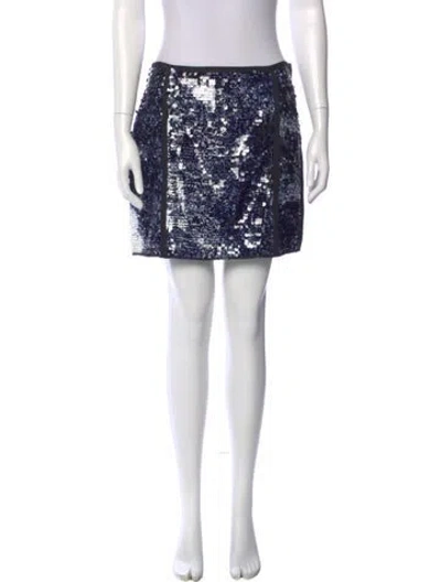 Pre-owned Sachin & Babi Sequin Embellishments Mini Skirt
