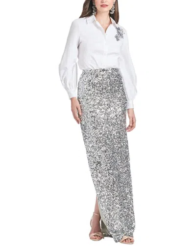 Sachin & Babi Sequin Isolde Skirt In Metallic