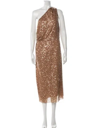 Pre-owned Sachin & Babi Sequin Midi Length Dress W/ Tags In Brown