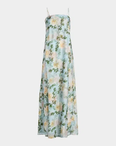 Sachin & Babi Shelby Floral Chiffon Slip Gown In Multi