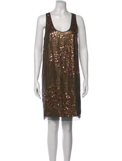 Pre-owned Sachin & Babi Silk Dress In Brown
