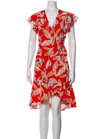 Pre-owned Sachin & Babi Silk Knee-length Dress In Red