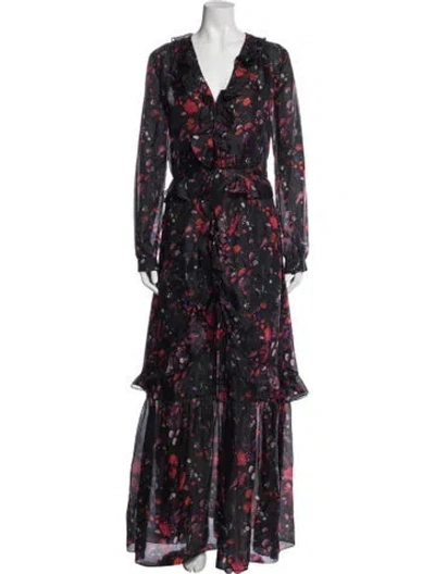 Pre-owned Sachin & Babi Silk Long Dress In Multicolor