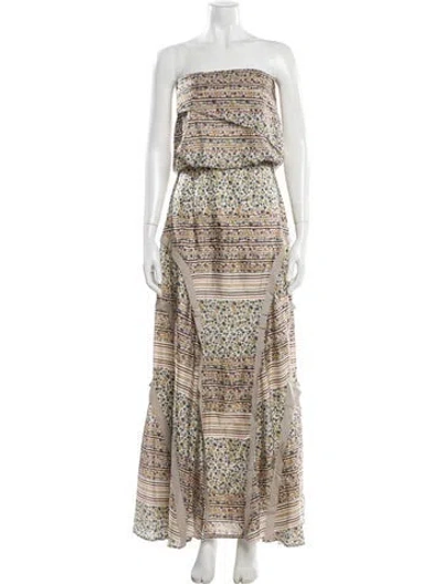 Pre-owned Sachin & Babi Silk Long Dress In Neutral