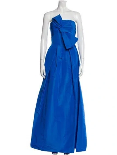 Pre-owned Sachin & Babi Silk Long Dress W/ Tags In Blue