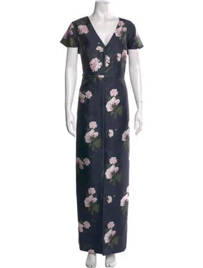 Pre-owned Sachin & Babi Silk Long Dress W/ Tags In Blue