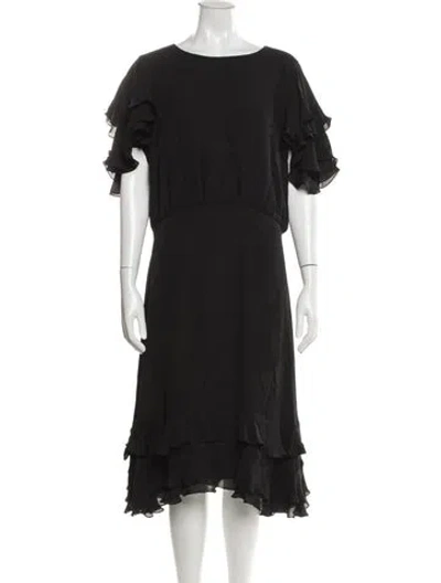 Pre-owned Sachin & Babi Silk Midi Length Dress In Black