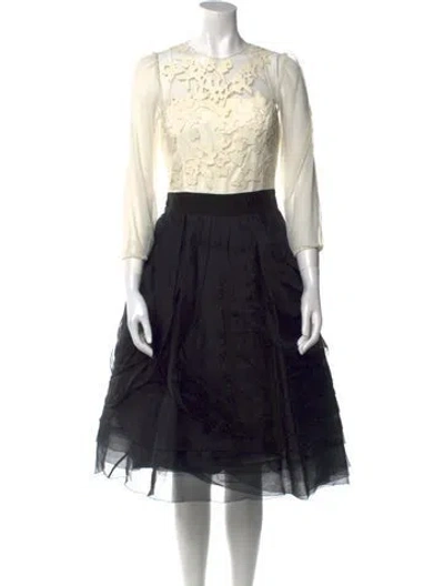 Pre-owned Sachin & Babi Silk Midi Length Dress In Black
