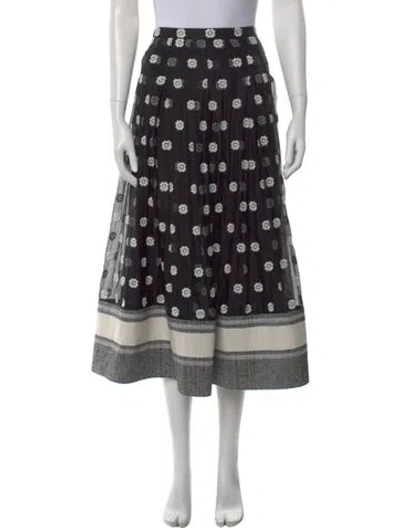 Pre-owned Sachin & Babi Silk Midi Length Skirt In Black