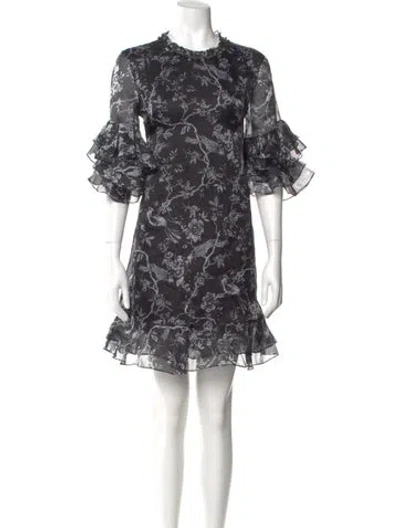 Pre-owned Sachin & Babi Silk Mini Dress In Black