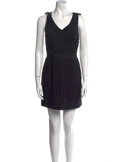 Pre-owned Sachin & Babi Silk Mini Dress In Black