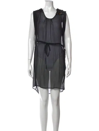 Pre-owned Sachin & Babi Silk Mini Dress In Black