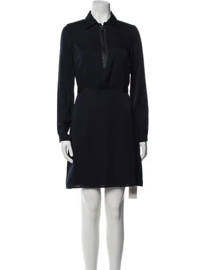 Pre-owned Sachin & Babi Silk Mini Dress In Blue