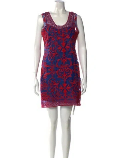 Pre-owned Sachin & Babi Silk Mini Dress In Blue