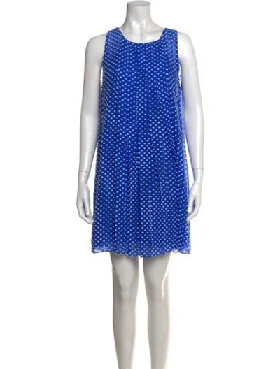 Pre-owned Sachin & Babi Silk Mini Dress In Blue