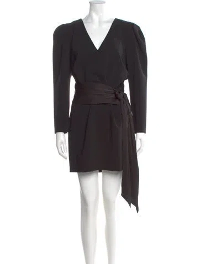 Pre-owned Sachin & Babi Silk Mini Dress In Gray