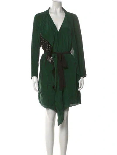 Pre-owned Sachin & Babi Silk Mini Dress In Green